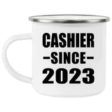 Cashier Since 2023 - 12oz Camping Mug