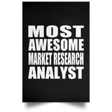 Most Awesome Market Research Analyst - Poster Portrait