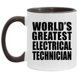 World's Greatest Electrical Technician - 11oz Accent Mug Black