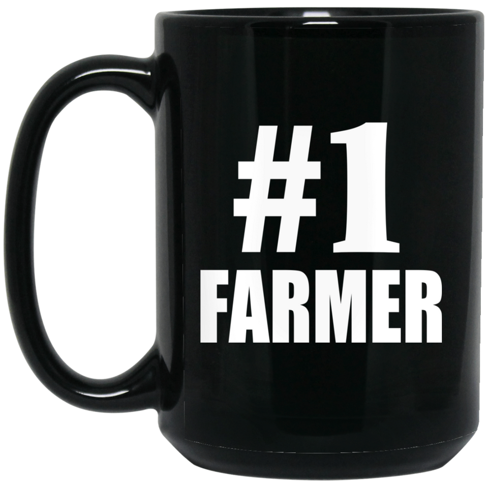 Number One #1 Farmer - 15 Oz Coffee Mug Black