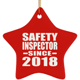 Safety Inspector Since 2018 - Star Ornament