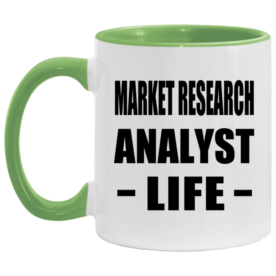 Market Research Analyst Life - 11oz Accent Mug Green