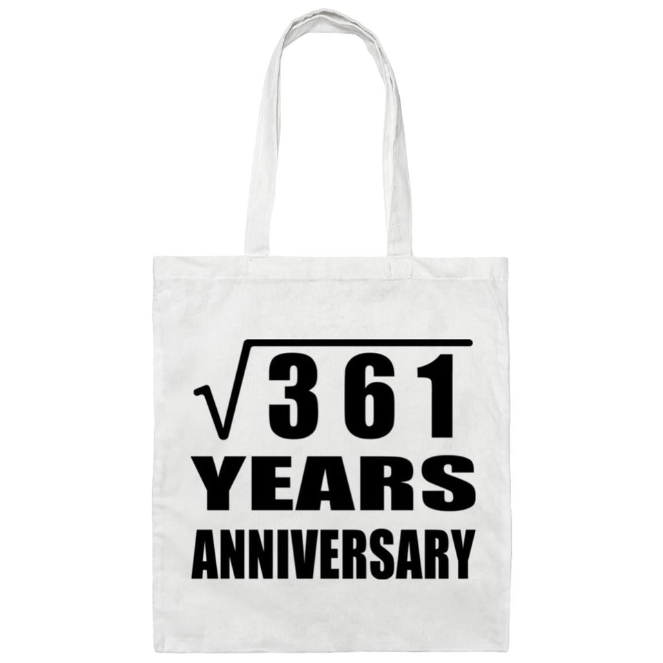19th Anniversary Square Root of 361 Years Anniversary - Tote Bag White