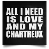 All I Need Is Love And My Chartreux - Poster Square
