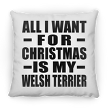 All I Want For Christmas Is My Welsh Terrier - Throw Pillow