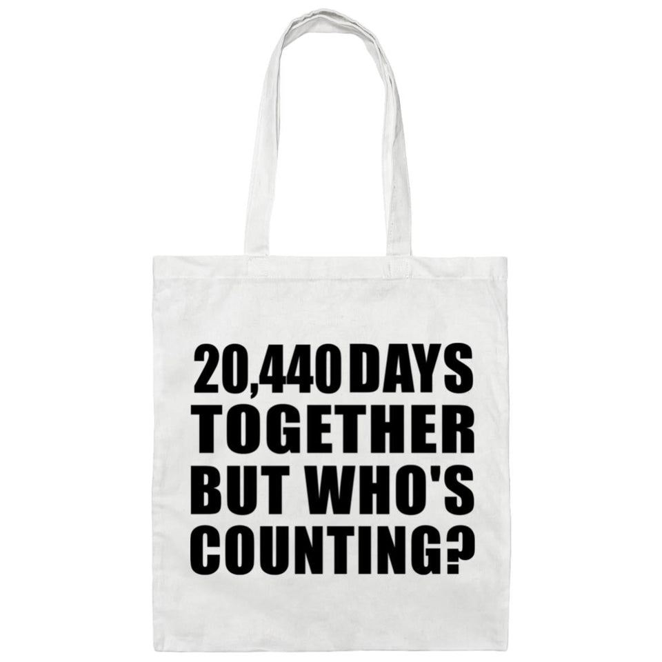 56th Anniversary 20,440 Days Together Who's Counting - Tote Bag White