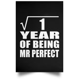 1st Anniversary Square Root of 1 Year of Mr Perfect - Poster Portrait
