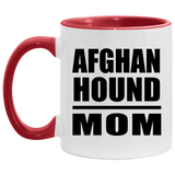 Afghan Hound Mom - 11oz Accent Mug Red