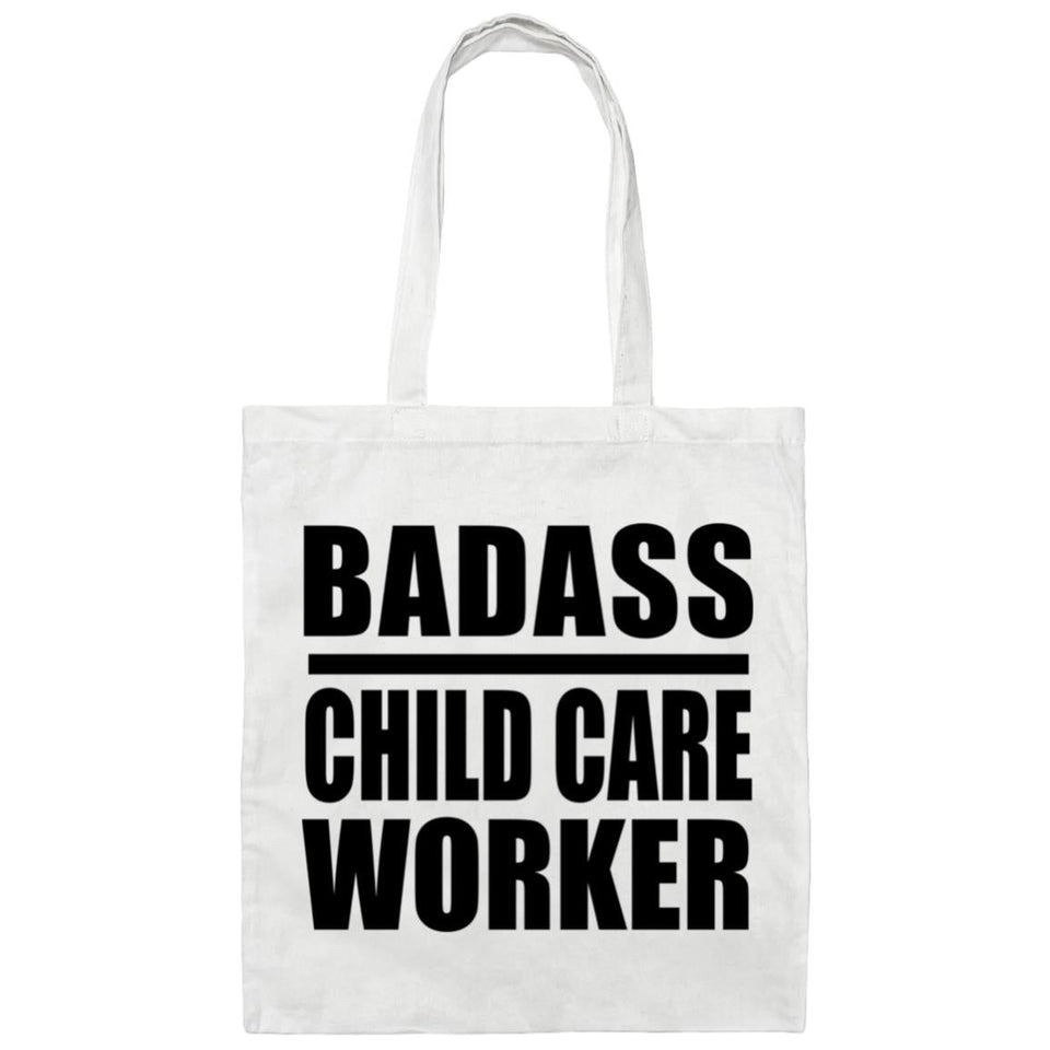 Badass Child Care Worker - Tote Bag White