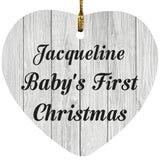 Jacqueline Baby's First Christmas - Heart Ornament F