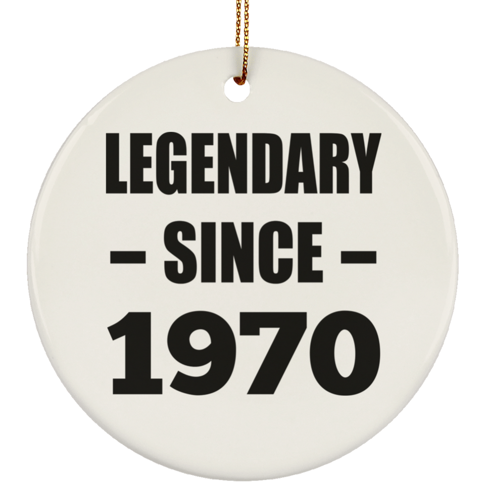 54th Birthday Legendary Since 1970 - Circle Ornament