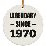 54th Birthday Legendary Since 1970 - Circle Ornament