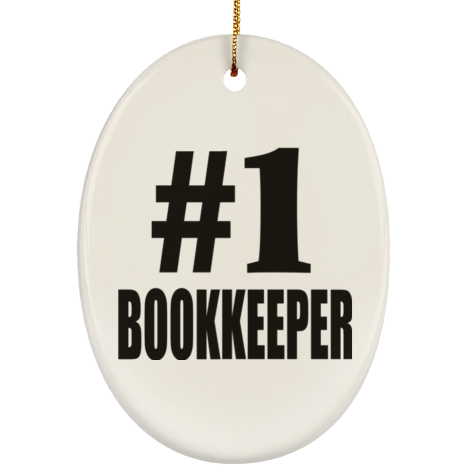 Number One #1 Bookkeeper - Oval Ornament