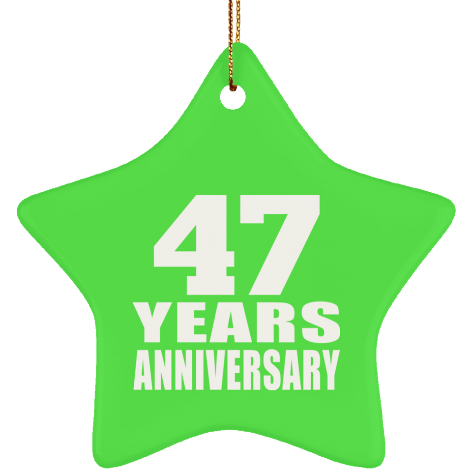 47th Anniversary 47 Years - Star Ornament