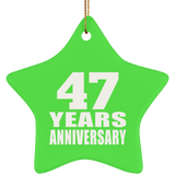 47th Anniversary 47 Years - Star Ornament