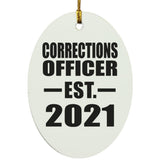 Corrections Officer Established EST. 2021 - Oval Ornament