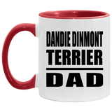 Dandie Dinmont Terrier Dad - 11oz Accent Mug Red