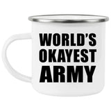 World's Okayest Army - 12oz Camping Mug