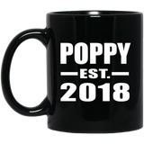 Poppy Established EST. 2018 - 11 Oz Coffee Mug Black