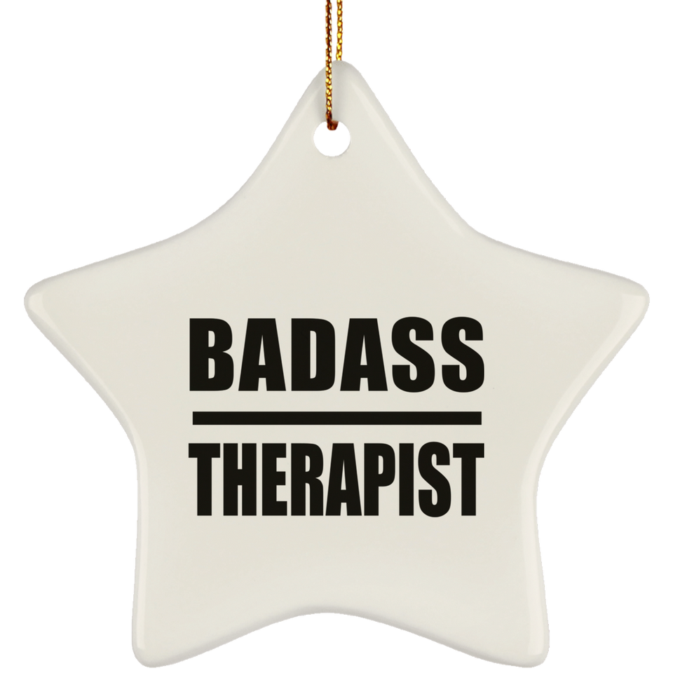 Badass Therapist - Star Ornament