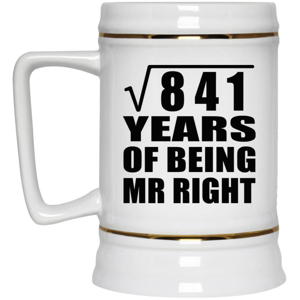 29th Anniversary Square Root of 841 Years of Being Mr Right - Beer Stein