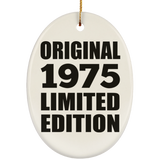 49th Birthday Original 1975 Limited Edition - Oval Ornament
