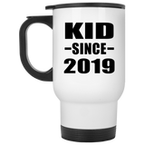 Kid Since 2019 - White Travel Mug