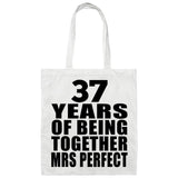 37th Anniversary 37 Years Of Being Mrs Perfect - Tote Bag White