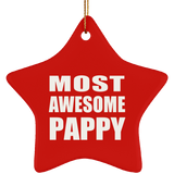 Most Awesome Pappy - Star Ornament