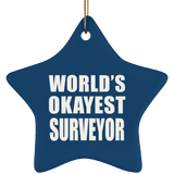 World's Okayest Surveyor - Star Ornament