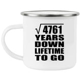 69th Anniversary Square Root of 4761 Years Lifetime To Go - 12oz Camping Mug
