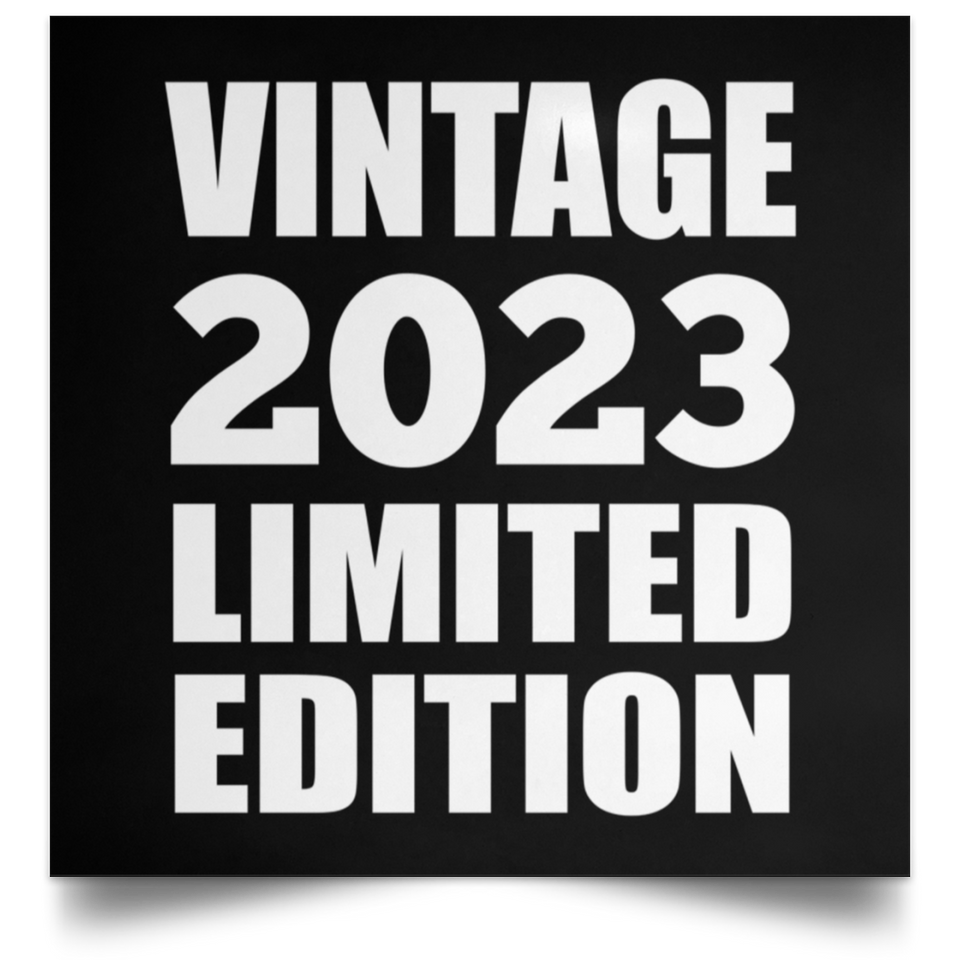 1st Birthday Vintage 2023 Limited Edition - Poster Square