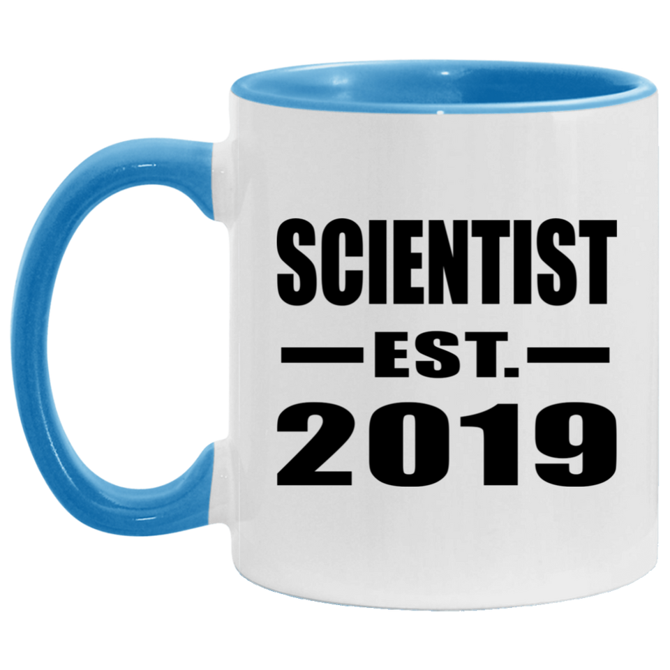 Scientist Established EST. 2019 - 11oz Accent Mug Blue
