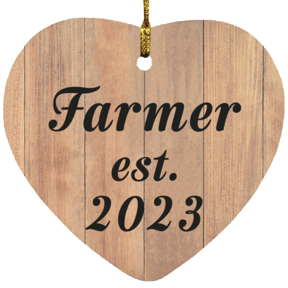Farmer Established Est. 2023 - Heart Ornament C