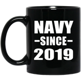 Navy Since 2019 - 11oz Coffee Mug Black