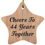 44th Anniversary Cheers To 44 Years Together - Star Ornament C