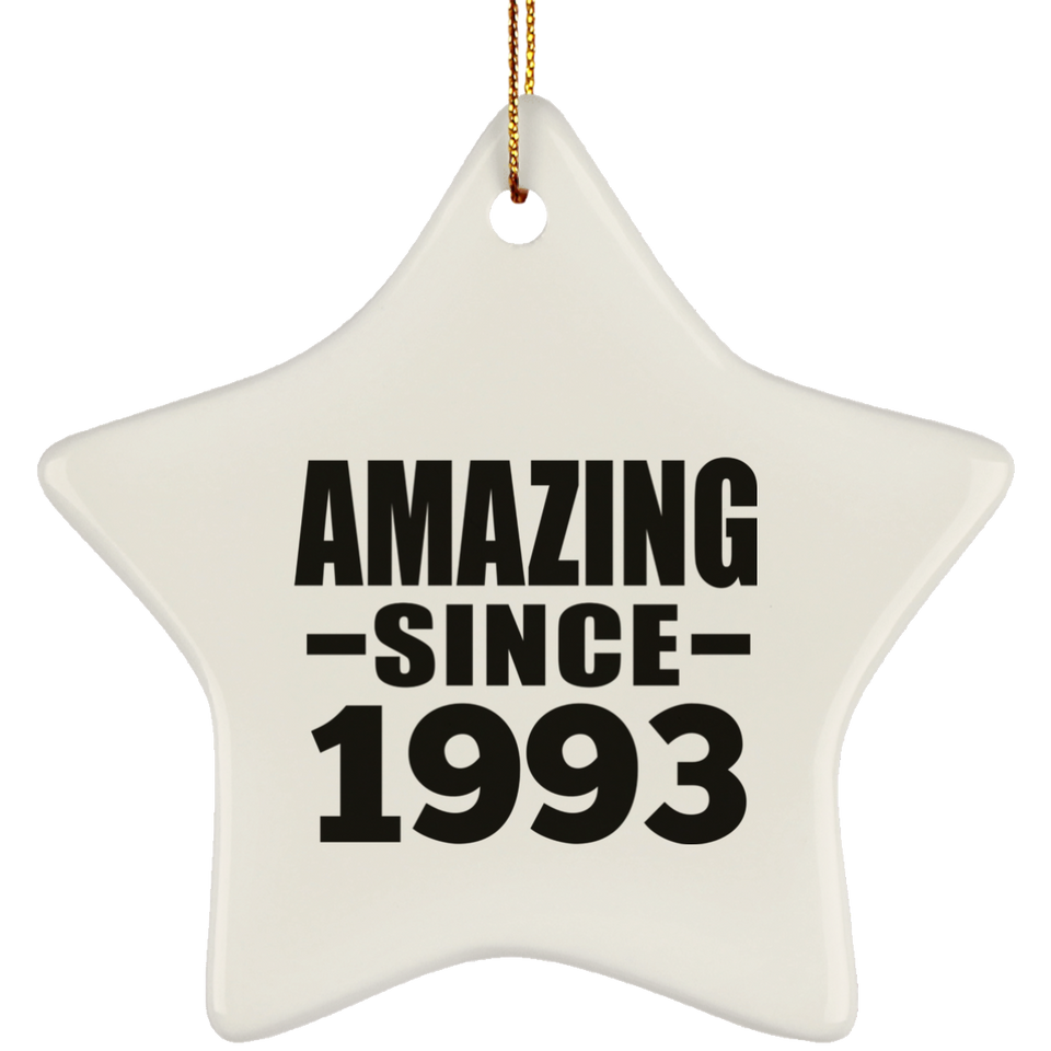 31st Birthday Amazing Since 1993 - Star Ornament