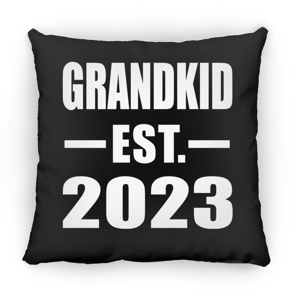Grandkid Established EST. 2023 - Throw Pillow Black