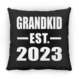 Grandkid Established EST. 2023 - Throw Pillow Black