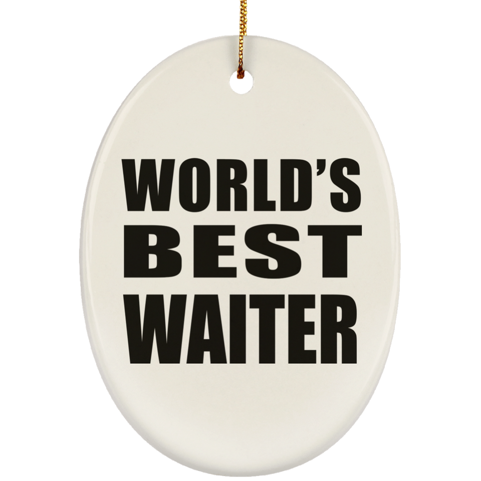 World's Best Waiter - Oval Ornament