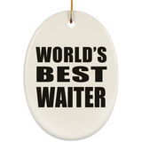 World's Best Waiter - Oval Ornament
