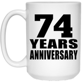 74th Anniversary 74 Years - 15 Oz Coffee Mug