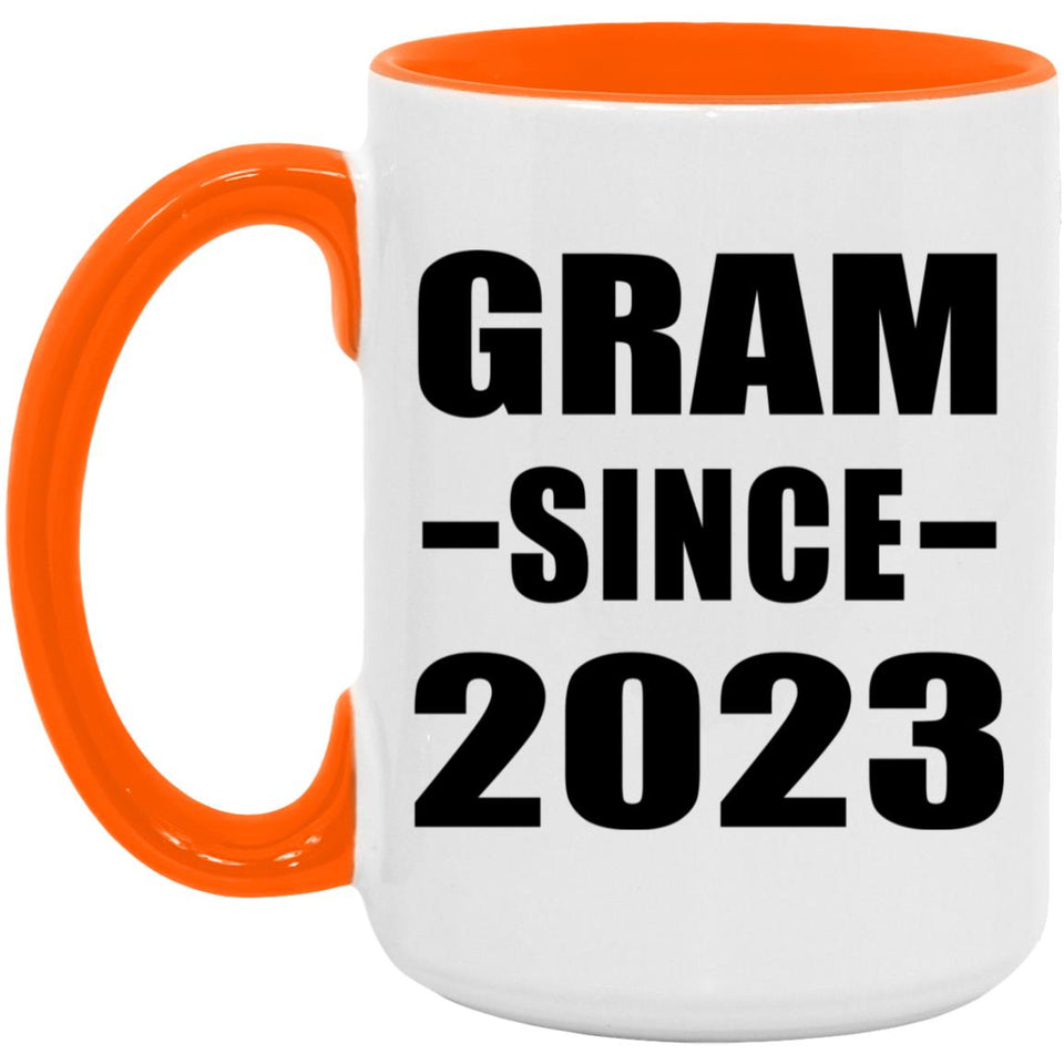 Gram Since 2023 - 15oz Accent Mug Orange