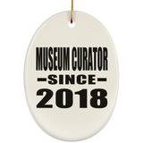 Museum Curator Since 2018 - Oval Ornament