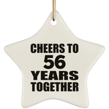 56th Anniversary Cheers To 56 Years Together - Star Ornament