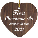 First Christmas As Brother In Law 2021 - Heart Ornament D