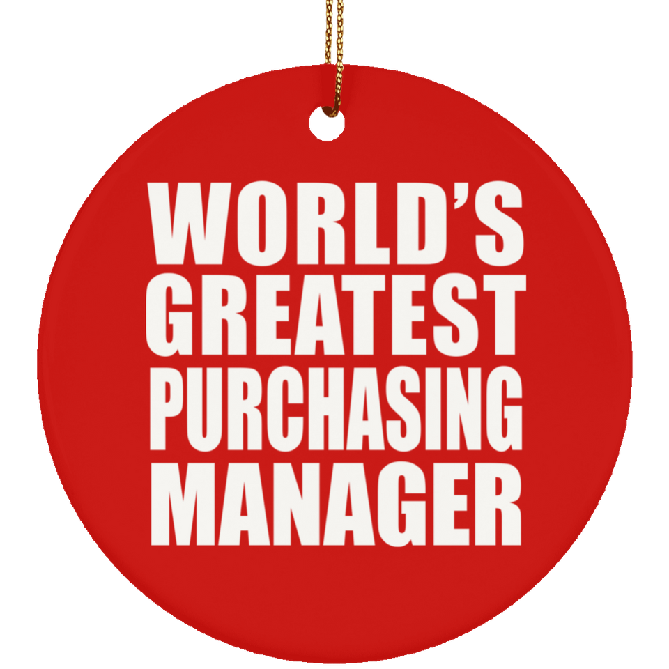 World's Greatest Purchasing Manager - Circle Ornament