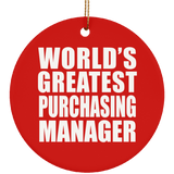World's Greatest Purchasing Manager - Circle Ornament