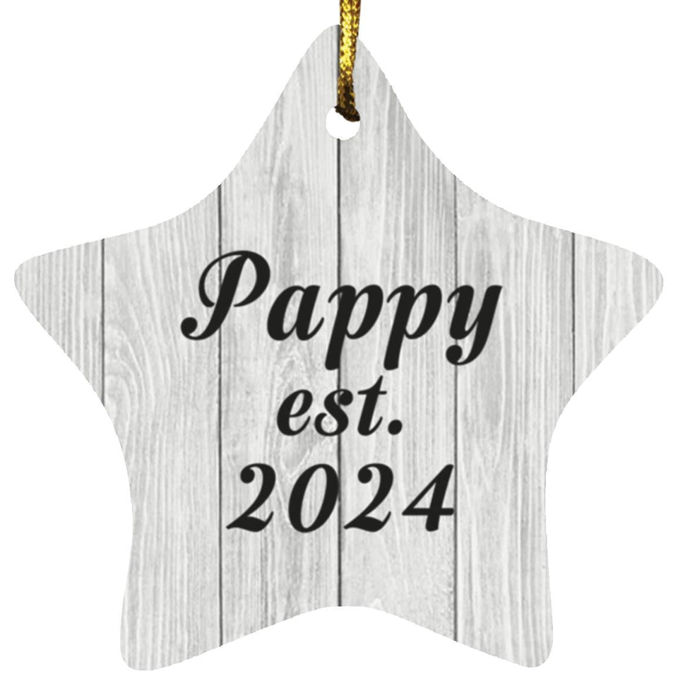 Pappy Established Est. 2024 - Star Ornament F