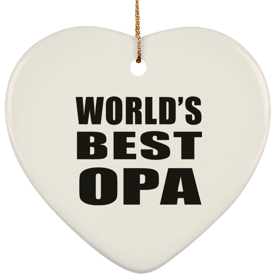 World's Best Opa - Heart Ornament
